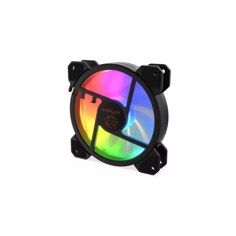 Wentylator obudowy KRUX KRX0067 120mm ARGB LUNAR 120, 1200 RPM, łożysko hydrauliczne, 12 V, 5 V LED, złącze 3-pin, antywibracyjny