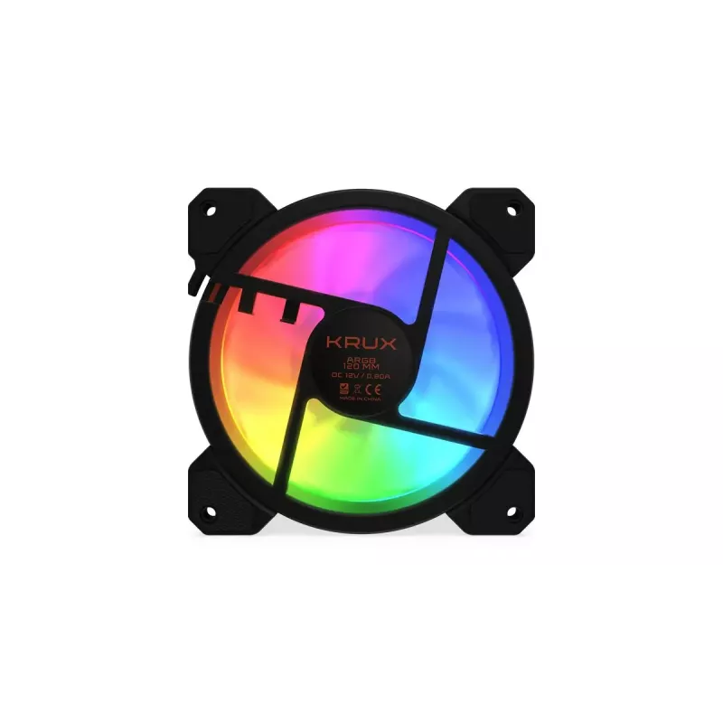 Wentylator obudowy KRUX KRX0067 120mm ARGB LUNAR 120, 1200 RPM, łożysko hydrauliczne, 12 V, 5 V LED, złącze 3-pin, antywibracyjny