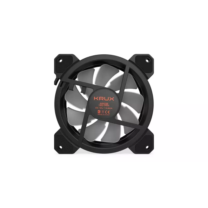 Wentylator obudowy KRUX KRX0067 120mm ARGB LUNAR 120, 1200 RPM, łożysko hydrauliczne, 12 V, 5 V LED, złącze 3-pin, antywibracyjny