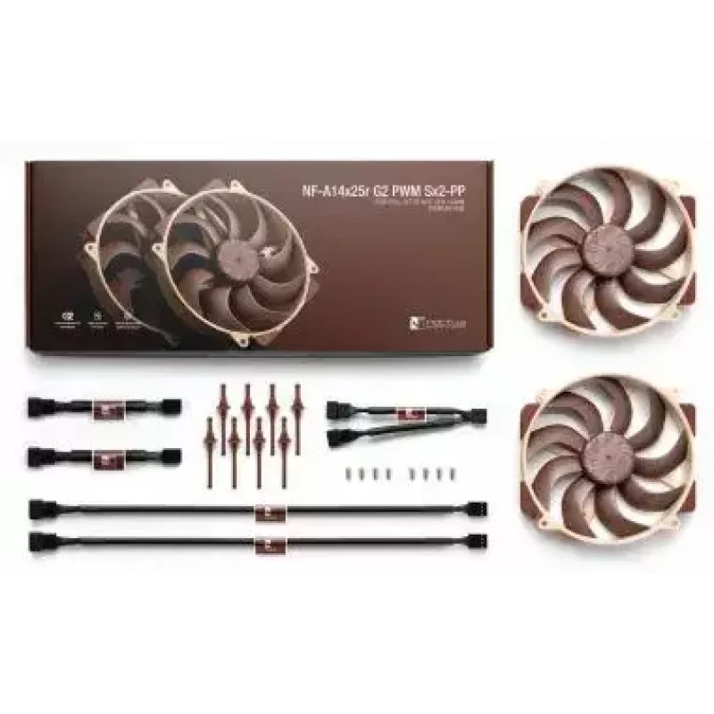 Wentylator PC 14 cm Noctua NF-A14X25R G2 PWM, 140 x 25 mm, 12 V, 1500 obr./min, 155,6 m³/h, 2,56 mmH2O