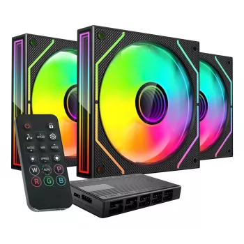 Mars Gaming MF3DPROKIT system chłodzenia komputera Obudowa komputera Wentylator 12 cm Czarny