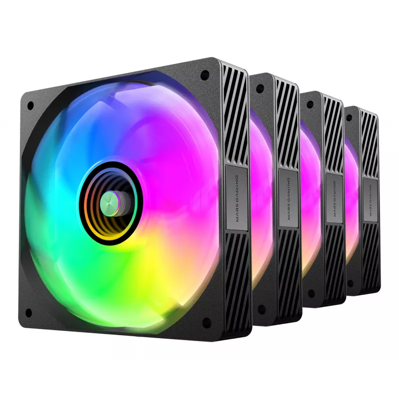 Mars Gaming MFSI4KIT system chłodzenia komputera Wentylator obudowy komputerowej 12 cm Czarny