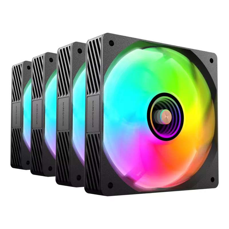 Mars Gaming MFSI4KIT system chłodzenia komputera Wentylator obudowy komputerowej 12 cm Czarny