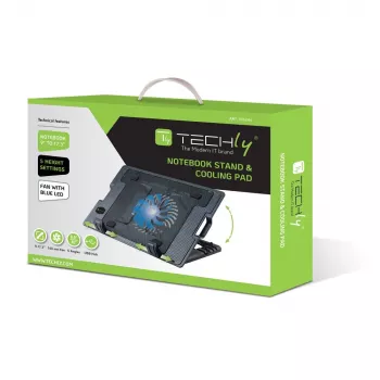 Podstawka pod notebook Techly z podkładką chłodzącą do notebooków do 17.3 cala