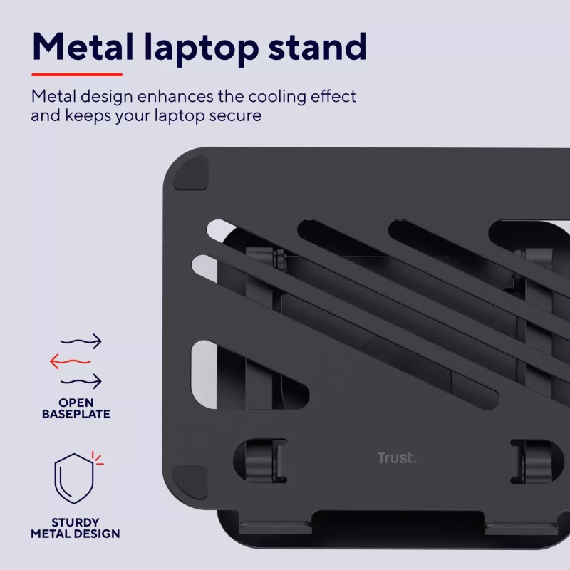 Trust Zeff Podstawka pod laptopa Czarny 40,6 cm (16 cali)