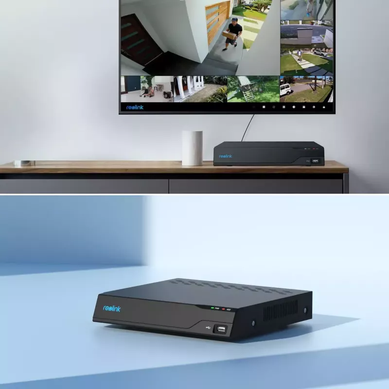 NVR Reolink NVS8(NHD) 8-kanałowy NVR PoE, 8 portów PoE, obsługa 4K (3840×2160), H.265, 2×HDD do 12 TB, HDMI/VGA/eSATA