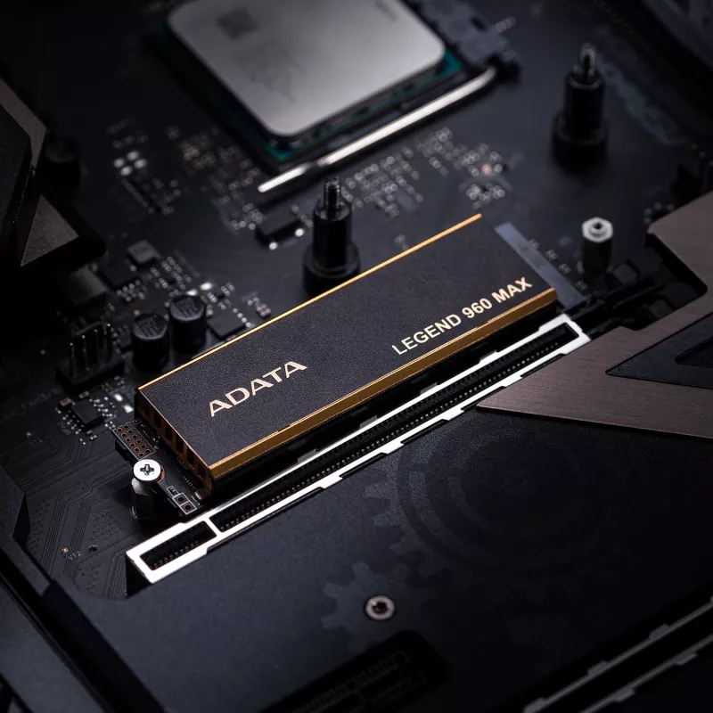 Wewnętrzny dysk SSD M.2 2280 NVMe ADATA LEGEND 960 MAX 1 TB PCIe 4.0, Odczyt 7400 MB/s, Zapis 6000 MB/s, 3D NAND
