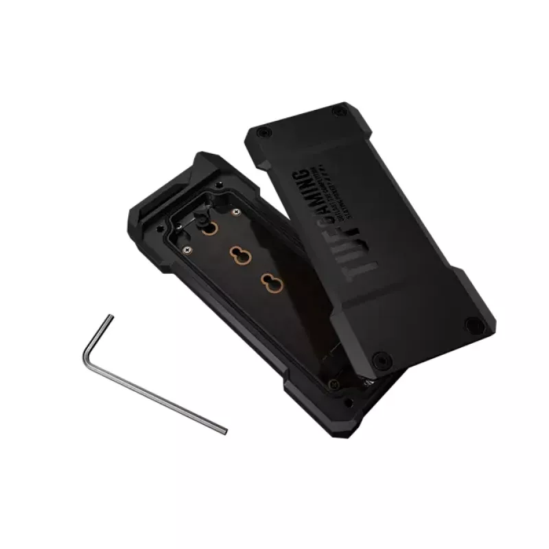 SSD enclosure ASUS ESD-T1A/BLK/G/AS — M.2 (SATA/PCIe) single-bay, USB-C 3.2 Gen2, 10 Gbit/s, Czarny, key lock