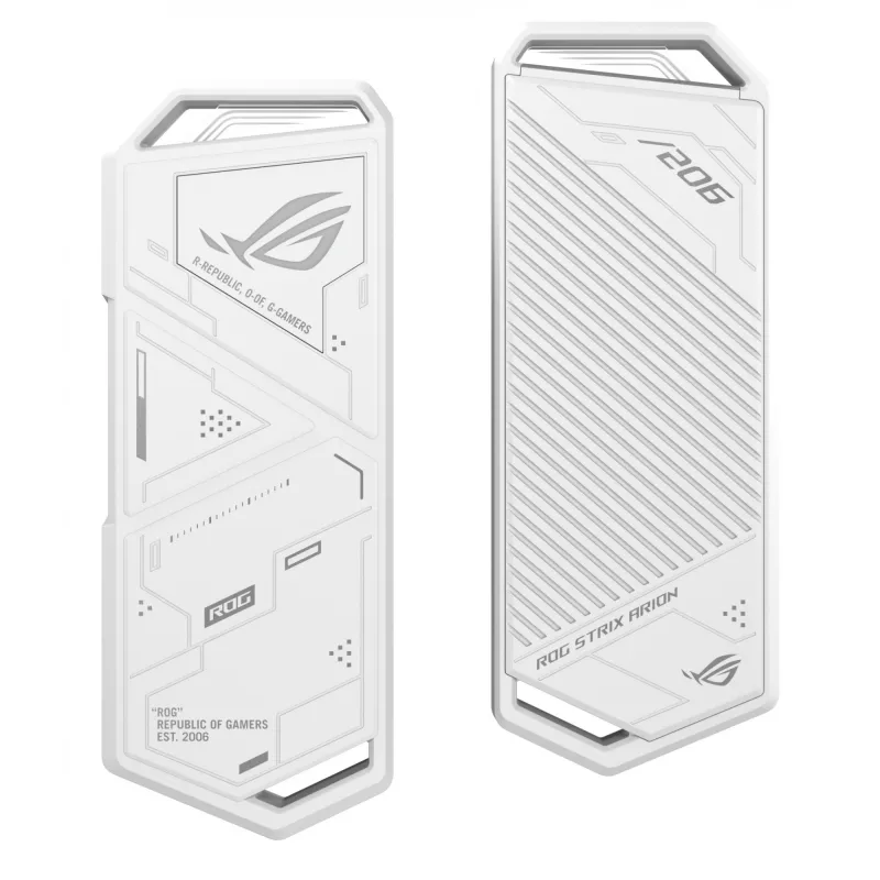 Obudowa SSD ASUS ROG Strix Arion biały Edition — M.2 PCIe, USB Type-C 10 Gbit/s, na jeden dysk