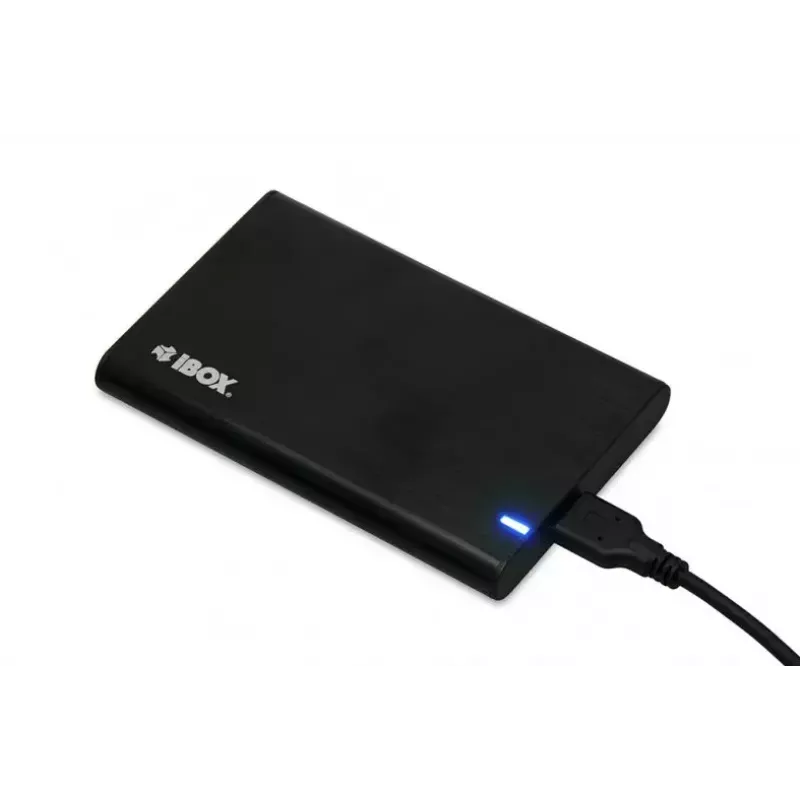 Obudowa HDD/SSD IBOX HD-05 Czarna — 2,5 cala SATA III, USB 3.2 Gen 1 (5 Gbit/s), Micro-USB B, UASP, do 10 TB