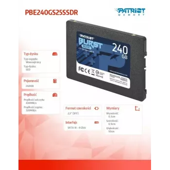 Patriot SSD Memory Burst Elite 240GB PATRIOT Burst Elite 450/320MBs