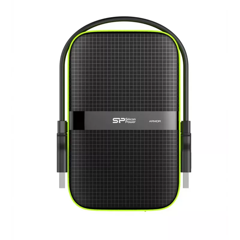 Zewnętrzny HDD Silicon Power Armor A60 1 TB 2,5 cala USB 3.2 Gen 1, odporny na wstrząsy, AES-256, czarny