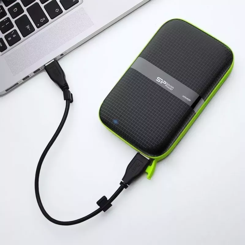Zewnętrzny HDD Silicon Power Armor A60 1 TB 2,5 cala USB 3.2 Gen 1, odporny na wstrząsy, AES-256, czarny