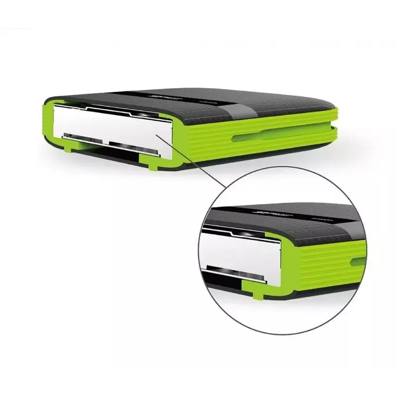 Zewnętrzny HDD Silicon Power Armor A60 1 TB 2,5 cala USB 3.2 Gen 1, odporny na wstrząsy, AES-256, czarny