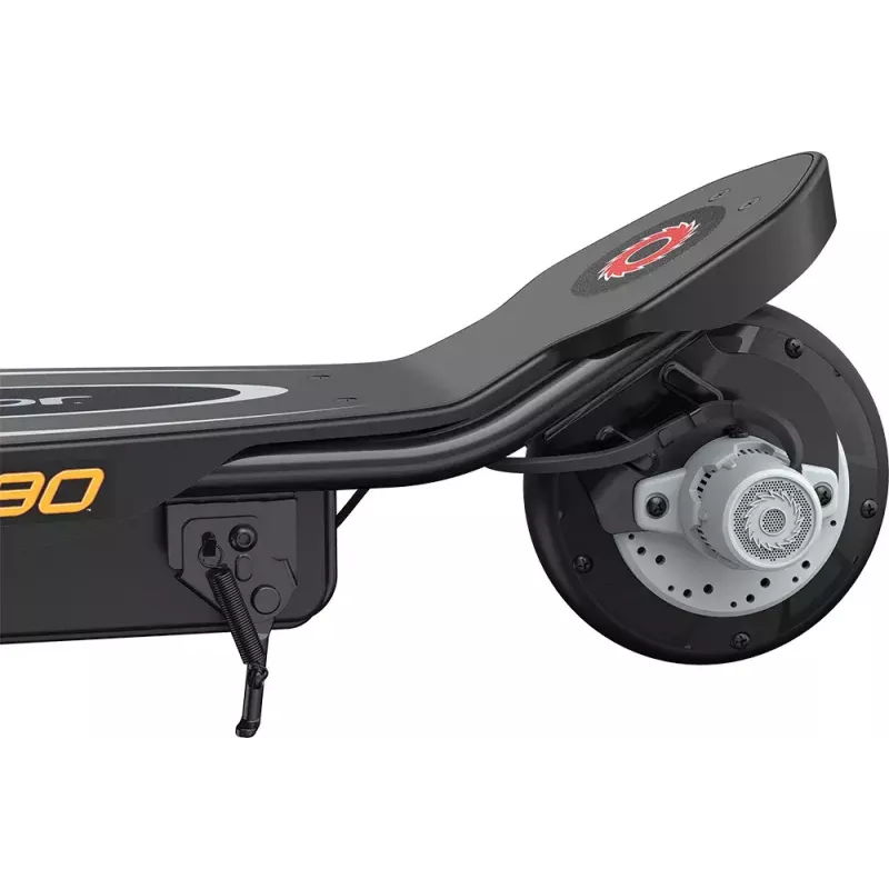 Hulajnoga elektryczna Razor Power Core E90 — akumulator kwasowo-ołowiowy 12 V, prędkość maks. 16 km/h, rama stalowa, koła pełne, obciążenie do 54 kg