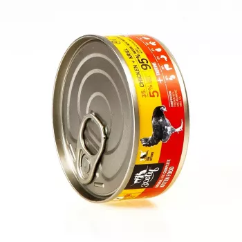 Mokra karma dla kota 3coty Kurczak z krylem dla kociąt, 80 g, karma pełnoporcjowa, bez cukru, bezglutenowa i bezsojowa