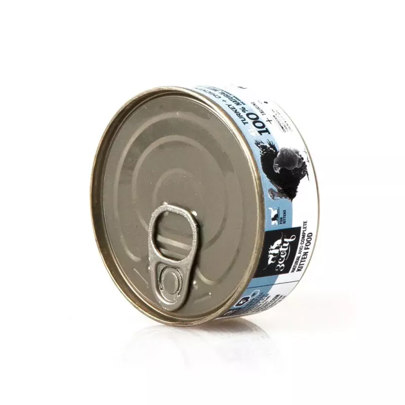 3Coty mokra karma dla kociąt z indykiem i kurczakiem, 80 g