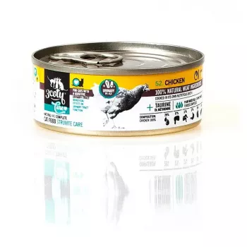 Mokra karma dla kota 3coty Chicken Struvite care 80 g — saszetka z mokrą karmą, dorosłe koty, kurczak, karma pełnoporcjowa