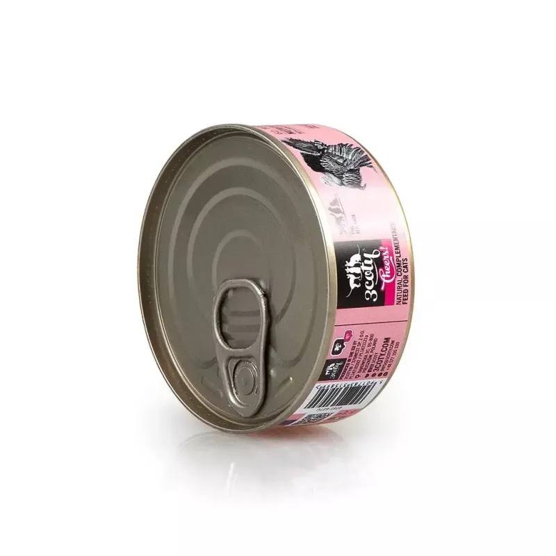Mokra karma dla kota 3coty Turkey Cheers 75 g — dorosłe koty, uzupełniająca…