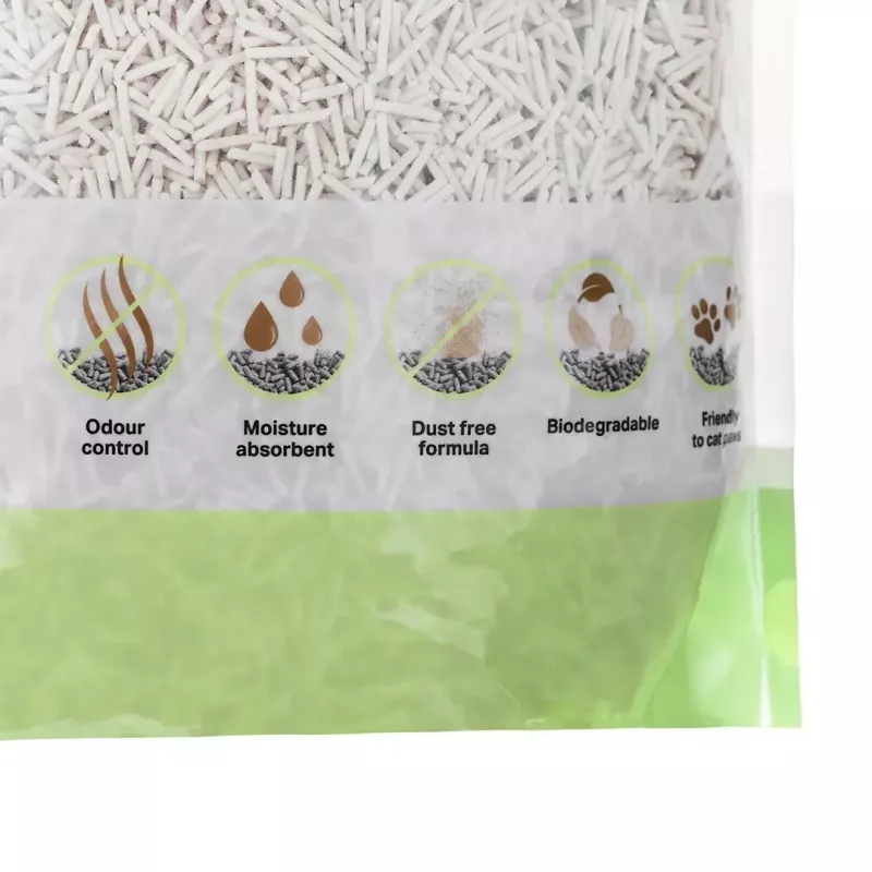 Zbrylający żwirek tofu dla kotów DIAMENTIQ Matcha Ultra, włókno grochowe, bezpyłowy, 2,5 kg
