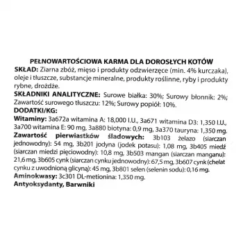 Sucha karma dla kota DIVINUS Cat Complete 20 kg — karma dla dorosłych kotów, kurczak, 30% białka, 12% tłuszczu