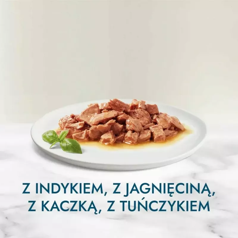 Mokra karma dla kota Purina Nestlé GOURMET Perle Mini fileciki w sosie, saszetki 60 x 85 g, koty dorosłe, 80% wilgotności
