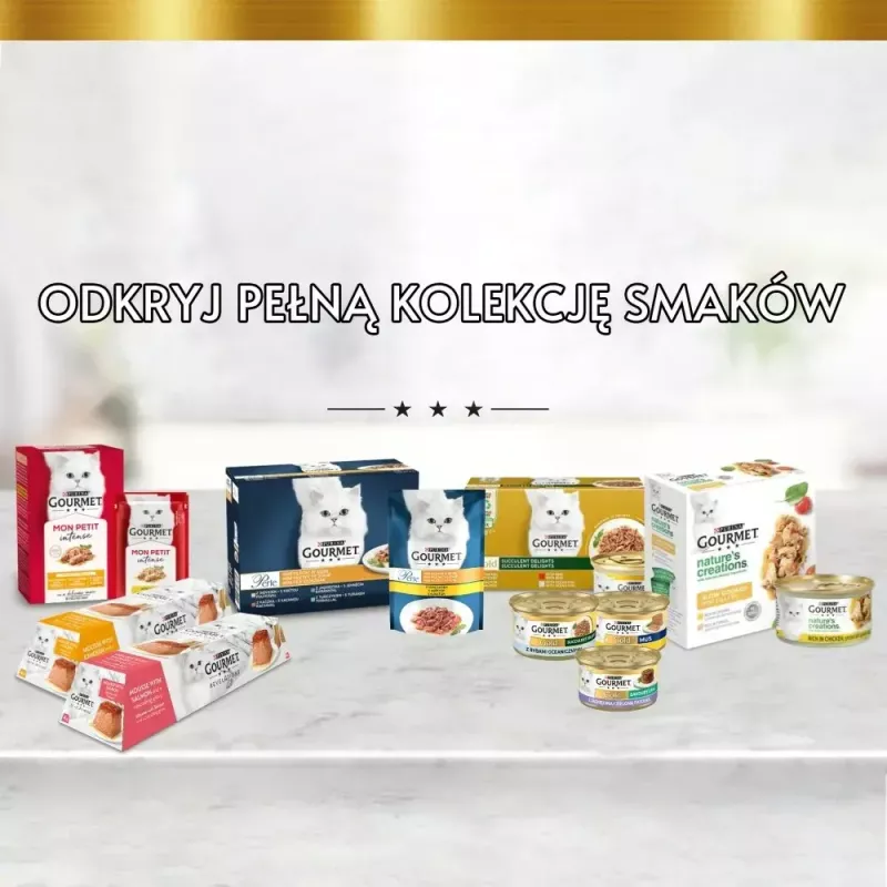 Mokra karma dla kota Purina Nestlé GOURMET Perle Mini fileciki w sosie, saszetki 60 x 85 g, koty dorosłe, 80% wilgotności