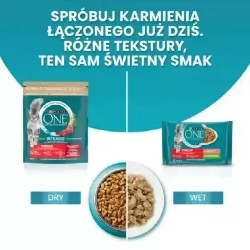 Sucha karma dla kota Purina Nestlé One Sterilcat Wołowina 9,75 kg — koty dorosłe sterylizowane, 37% białka