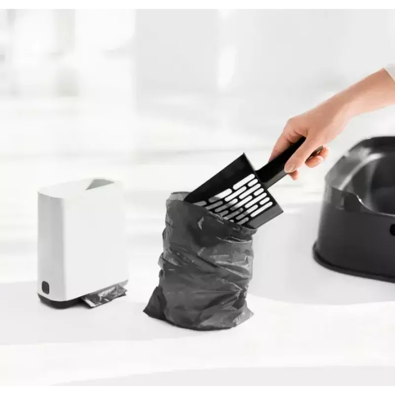 Pojemnik do przechowywania Rotho BIALA wewnętrzny plastikowy 91×162×290 mm biały na żwirek dla kota z workami na odpady