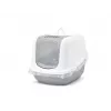 Kryta kuweta Savic Nestor Jumbo szaro-biała 665×485×465 mm, plastik, wysokość 465 mm