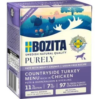 Mokra karma dla psa BOZITA Purely Chicken & Turkey Adult 370 g, bezzbożowa i bez soi, 78% wilgotności