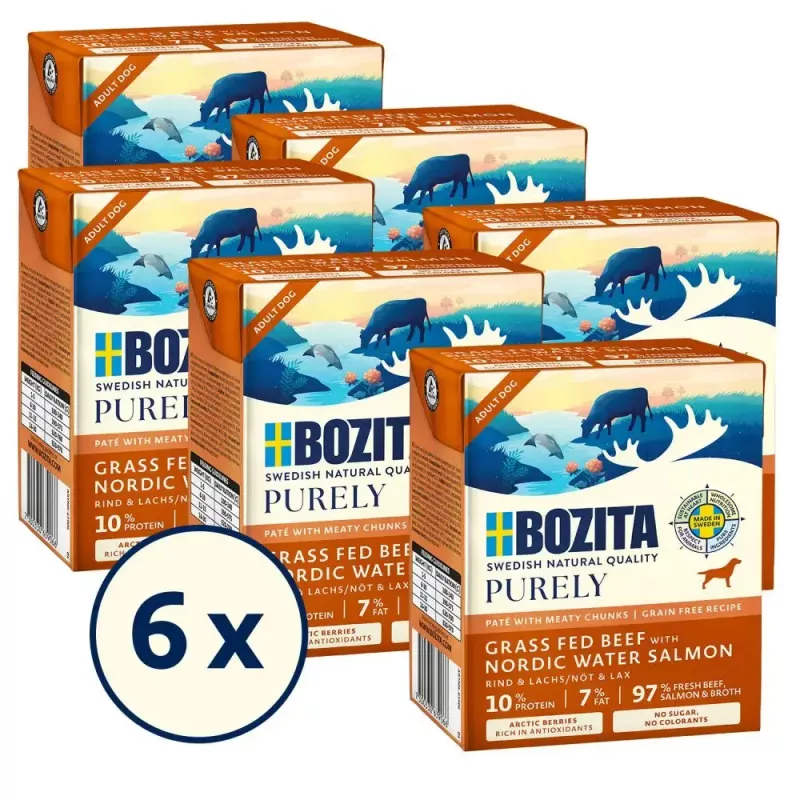 Mokra karma dla psa BOZITA Purely Beef & Salmon Adult 370 g, bezzbożowa, dla wszystkich ras