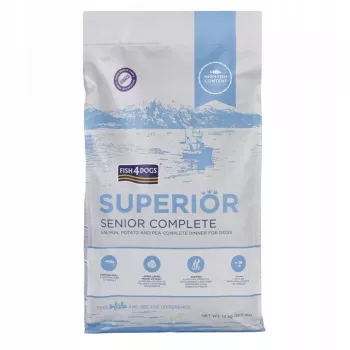 Sucha karma dla psa FISH4DOGS Superior Senior Medium Salmon — 12 kg, bezzbożowa, dla średnich psów seniorów