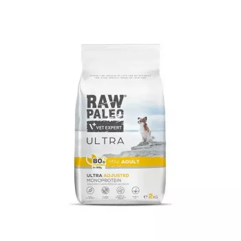 VETEXPERT RAW PALEO Ultra Mini Adult Turkey sucha karma dla psów, 2 kg