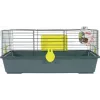 Klatka ZOLUX CLASSIC 80 cm szaro-akwamarynowa — metalowo-plastikowa klatka wewnętrzna dla świnki morskiej, 810×540×350 mm, w zestawie paśnik na siano