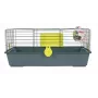 Klatka ZOLUX CLASSIC 80 cm szaro-akwamarynowa — metalowo-plastikowa klatka wewnętrzna dla świnki morskiej, 810×540×350 mm, w zestawie paśnik na siano