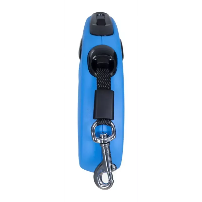 Smycz automatyczna Flexi New Classic S, smycz linkowa, długość 5 m, dla małych psów 5–10 kg, maks. obciążenie 15 kg, niebieska