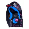Smycz automatyczna Flexi New Classic S, smycz linkowa, długość 5 m, dla małych psów 5–10 kg, maks. obciążenie 15 kg, niebieska