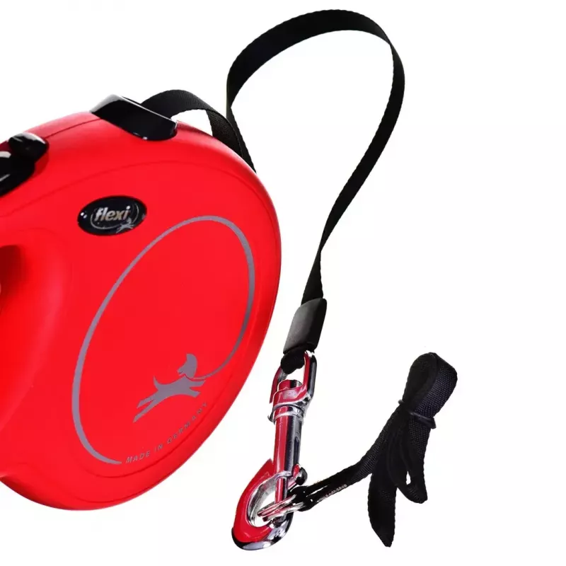 Automatyczna smycz Flexi New Classic 8 m, taśma, czarna, dla dużych ras do 50 kg