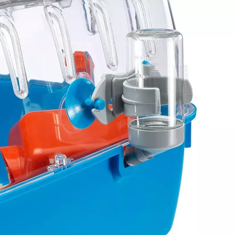 Klatka FERPLAST Combi 2 dla chomika, niebieska przezroczysta, szer. 795 × gł. 295 × wys. 263 mm, technopolimer
