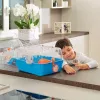 Klatka FERPLAST Combi 2 dla chomika, niebieska przezroczysta, szer. 795 × gł. 295 × wys. 263 mm, technopolimer