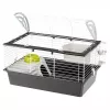 Klatka FERPLAST Casita 80 dla świnek morskich 780×480×500 mm, metal i plastik, szaro-czarno-biała