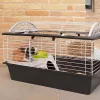 Klatka FERPLAST Casita 80 dla świnek morskich 780×480×500 mm, metal i plastik, szaro-czarno-biała