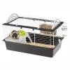 Klatka FERPLAST Casita 80 dla świnek morskich 780×480×500 mm, metal i plastik, szaro-czarno-biała