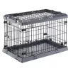Twardy transporter dla psa FERPLAST Superior 770×510×550 mm — klatka metalowo-plastikowa dla małych psów 5–9,9 kg, czarny