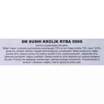 Miękkie przysmaki dla psa MACED Sushi z królikiem i rybą 500 g