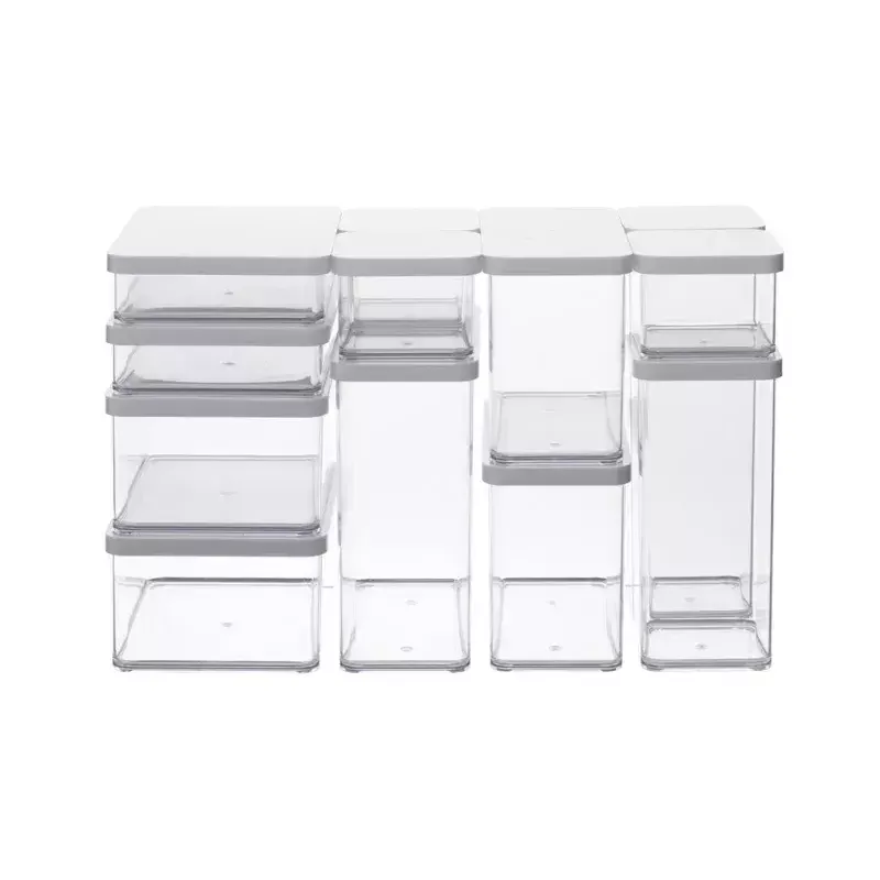 Pojemnik na żywność rotho Loft 11604 prostokątny 1 L, przezroczysty technopolimer, 100×100×142 mm