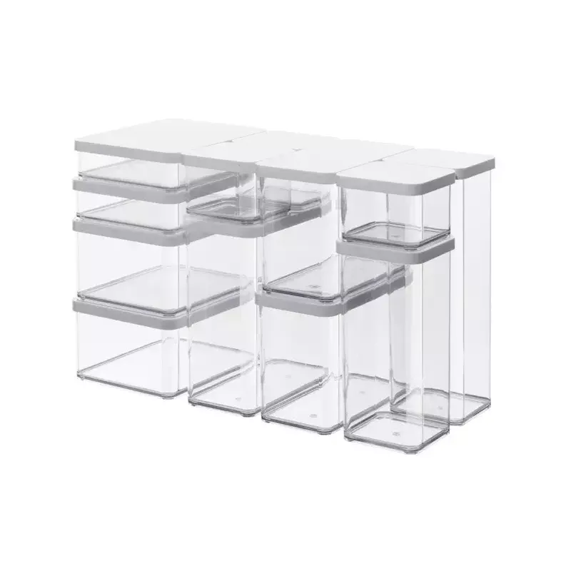 Pojemnik na żywność rotho Loft 11604 prostokątny 1 L, przezroczysty technopolimer, 100×100×142 mm