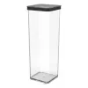 Pojemnik na karmę rotho 1160608080 2 L Czarny Transparentny, 100×100×285 mm, technopolimer