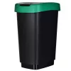 Trójkomorowy segregator odpadów rotho Twist 3 × 25 L (technopolimer, czarny, 252×333×476 mm)